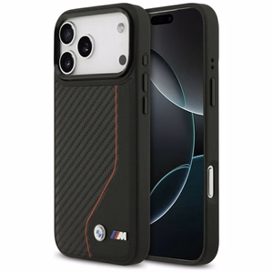BMW M Carbon Line & Logo MagSafe Suojakuori iPhone 17 Pro Maxille - punainen
