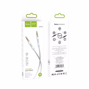 Hoco AUX-kaapeli Jack 3,5mm – Jack 3,5mm 1m UPA19 hopeinen