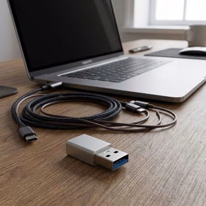 Adapteri Type C - USB A 3.0 Blue Star - valkoinen