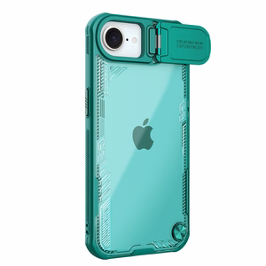 Nillkin Iceblade Prop Suojakuori linssin suojuksella ja jalustalla iPhone 16e / 17e:lle - vihreä