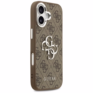 Guess 4G Big 4G Classic Logo Suojakuori iPhone 17:lle - ruskea ja hopeinen