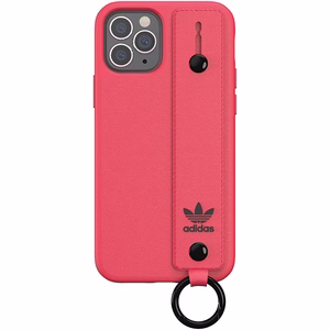 Adidas OR Hand Strap Suojakuori iPhone 12 / iPhone 12 Pro:lle - vaaleanpunainen