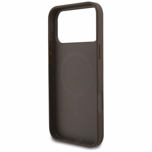 Guess 4G Ring Classic Logo MagSafe suojakuori iPhone 17 Pro Max:lle - ruskea