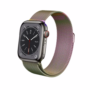 Crong Milano Steel stainless-steel strap for Apple Watch 38 / 40 / 41 / 42 mm, iridescent