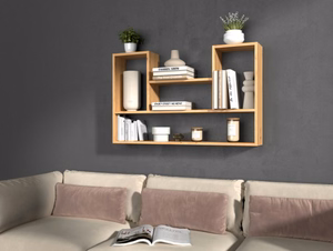 BILBAO 4P ripustettava hylly 100x16x60 cm, artisan