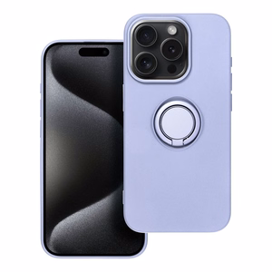 Silikoninen Suojakuori Renkaalla iPhone 15 PRO:lle violetti