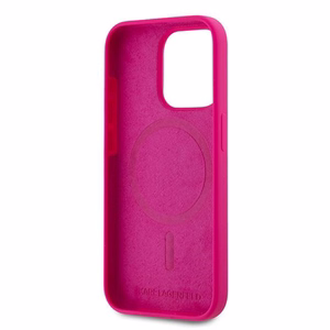 Karl Lagerfeld Silicone Choupette Head MagSafe silikoninen suojakuori iPhone 15 Pro Max:lle - vaaleanpunainen
