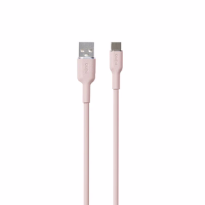 Puro Soft USB-A - USB-C Kaapeli 1.5m - vaaleanpunainen