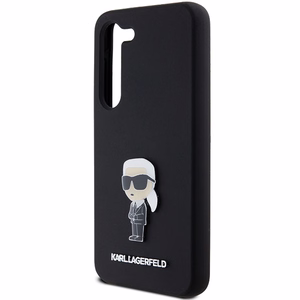 Karl Lagerfeld Silikoninen Ikonik Metal Pin Suojakuori Samsung Galaxy S24:lle - musta