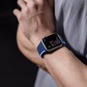 Magneettinen Apple Watch SE, 9, 8, 7, 6, 5, 4, 3, 2, 1 (41, 40, 38 mm) Dux Ducis Hihna (LD Version) - sininen