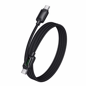 Hoco U146 Kaapeli LCD-näytöllä USB-C – USB-C 3A 60W 1.2m musta