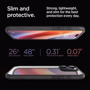 Spigen Ultra Hybrid Suojakuori iPhone 16 Pro - mattamusta