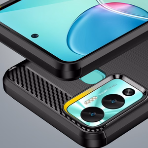 Carbon Case case for Infinix Hot 12 Play NFC / Hot 12 Play flexible silicone carbon cover black