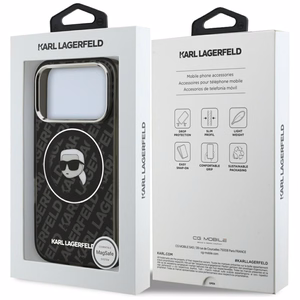 Karl Lagerfeld IML Karl Head Logo MagSafe -suojakuori iPhone 17 Pro Max - musta