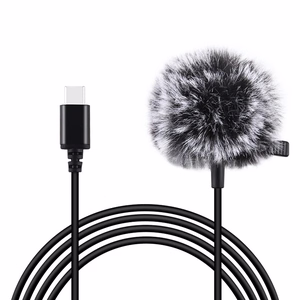 Puluz PU425 Solmiomikrofoni klipsillä 1.5m USB-C