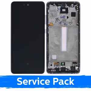 LCD-näyttö yhteensopiva Samsung A528 A52s kehyksellä / Awesome Purple / (Service Pack)