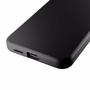 Puro Icon Mag silikoninen suojakuori MagSafe-tuella Samsung Galaxy S25 -puhelimelle - musta