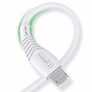 Kaapeli T-PHOX Nature Micro USB, valkoinen, 1.2M 3A