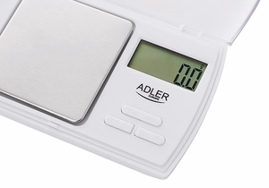Adler AD 3161 – tarkkuusvaaka, 0.5 kg, 0.01 g, valkoinen