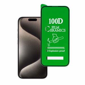 Tempered Glass HARD CERAMIC for IPHONE 15 PRO BLACK