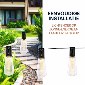 Grundig solar LED string lights, 10 bulbs, 3.35 m