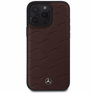 Mercedes MB Waves Nahkainen Suojakuori iPhone 16 Pro Max:lle - Punainen