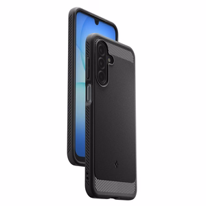 Spigen Rugged Armor Suojakuori Samsung Galaxy A17 4G / 5G:lle - Matta Musta