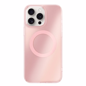 Tecto Shield Mistiq Mag suojakuori iPhone 15 Pro 6,1"-mallille, vaaleanpunainen