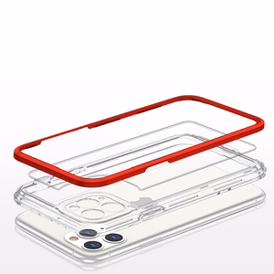Kirkas 3in1 Kotelo iPhone 11 Pro Max kehys kansi geeli punainen