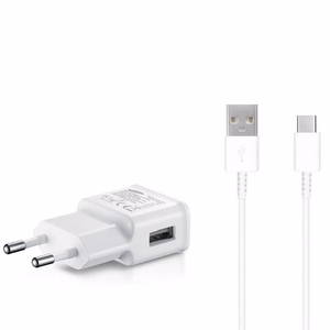 Samsung EP-TA200EWE USB-A 15W Seinälaturi ja EP-DR140AWE USB-A - USB-C Kaapeli (OOB Bulk - vaihtoehtoinen pakkaus) - Valkoinen