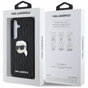 Karl Lagerfeld HC PU Monogram K. Head Pin Suojakuori Samsung Galaxy S25 Musta