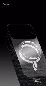 Benks Magnetic Armor Air Armor Grid Kevlar suojakuori Metal Frame 600D (B070) iPhone 17 Pro Max:lle musta