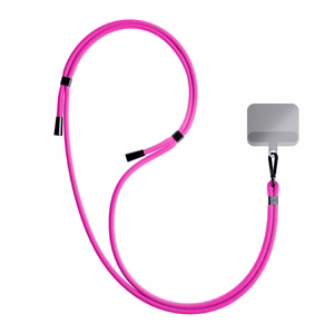 3mk EasyClip puhelimen kaulahihna, vaaleanpunainen (mustat osat)