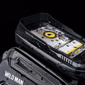 WILDMAN matkalaukku polkupyörän ohjaustankoon vetoketjulla, 0,6L (4 "- 7"), XT3, musta