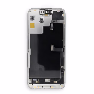 FixCell LCD-näyttö iPhone 15 Pro Soft OLED -mallille, 120 Hz, lähestymisvalosensorin joustava kaapeli (Tarkastettu: käytetty)