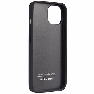 Audi Synthetic Leather Suojakuori iPhone 14 6.1 musta/musta kova kuori AU-TPUPPCIP14-TT/D1-BK