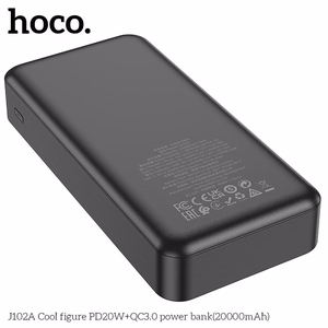 Varavirtalähde (f) Hoco 20000 mAh QC3.0 PD 3A 20W J102A musta