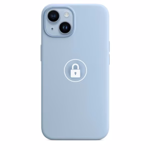 Puhelimen suojakuori "Silicone Case v2" iPhone 14 Plus:lle / Sky / pakkauksessa
