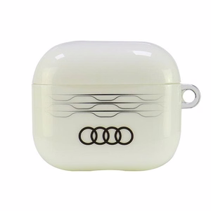 Audi IML Geometric Pattern AirPods 3 Suojakuori - valkoinen