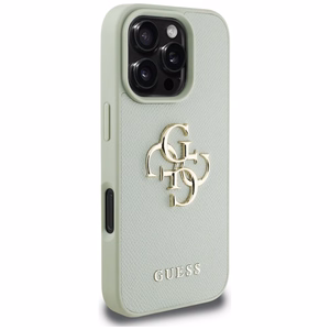 Guess Hardcase PU Grained Big 4G and Classic Logo Suojakuori iPhone 16 Pro 6,3":lle - vihreä