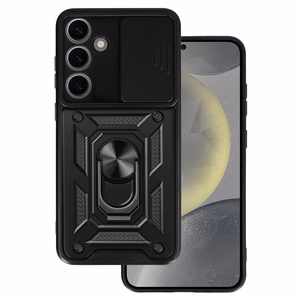 Slide Camera Armor Suojakuori Samsung Galaxy A35:lle - musta