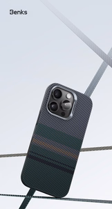 Benks Magnetic Armor Pro Aurora Kevlar 600D -suojakuori (BC66) Iphone 16 Pro Maxille (kameran ohjauspainike)