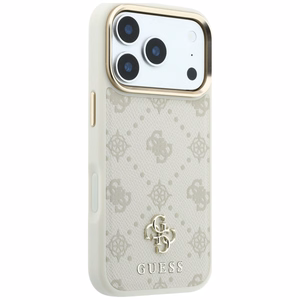 Guess Peony 4G Small Logo MagSafe-suojakuori iPhone 17 Pro / 18 Pro -malleille, beige