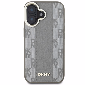 DKNY Checkered Pattern Magsafe iPhone 16:lle Suojakuori - Beige
