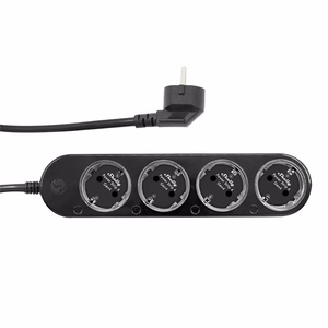 Älykäs 12A Shelly Power Strip 4 Gen4 Zigbee/Matter musta