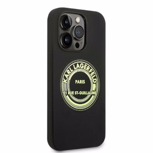 Karl Lagerfeld Silicone RSG Suojakuori iPhone 14:lle - musta