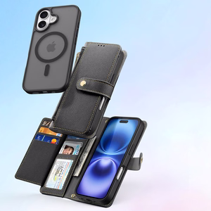 Dux Ducis Lawa Nahkainen Suojakuori iPhone 16:lle - musta