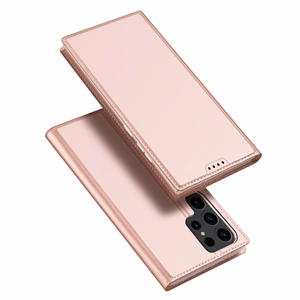 Dux Ducis Skin Pro kotelo Samsung S24 Ultra läpällä - vaaleanpunainen