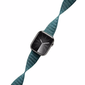 Crong Melange magnetic strap for Apple Watch 44 / 45 / 46 / 49 mm, turquoise melange