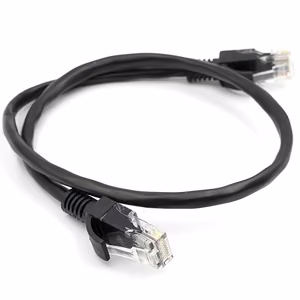 Kaapeli Cat5E UTP, 0.5m, musta
